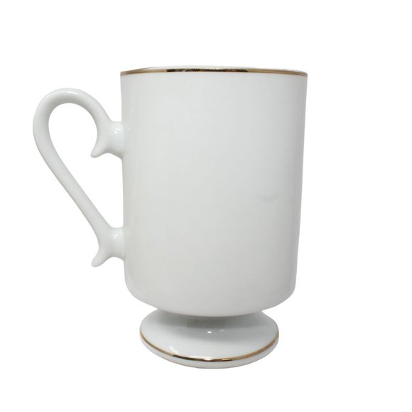 Vintage Royal Crown Pedestal Coffee Tea Mug Cup Songbirds On Flowering Branch - Picture 2 of 3